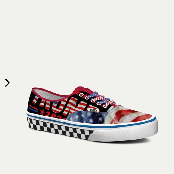 Vans Patriotic, Trump Stars and Stripes Athletic Shoes Red, White, Blue, Black. - Picture 4 of 4